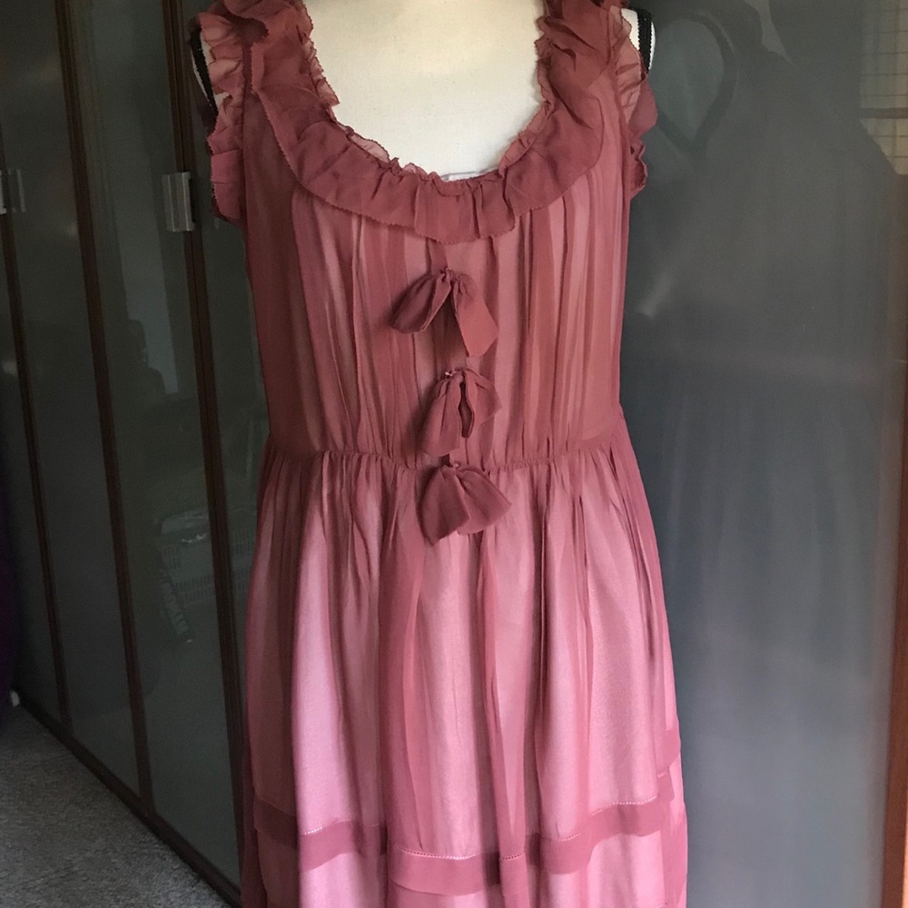 Rosy Red-Pink Party Dress